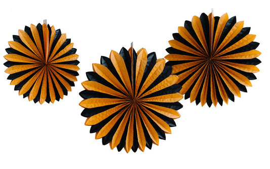 Vintage Halloween Black and Orange Oversized Tissue fan