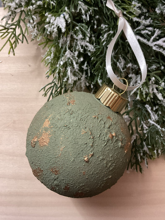 Green Textured Christmas Ornament