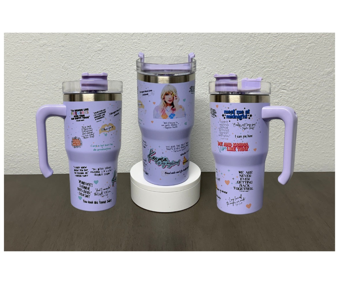 Taylor Swift 16oz Purple Tumbler