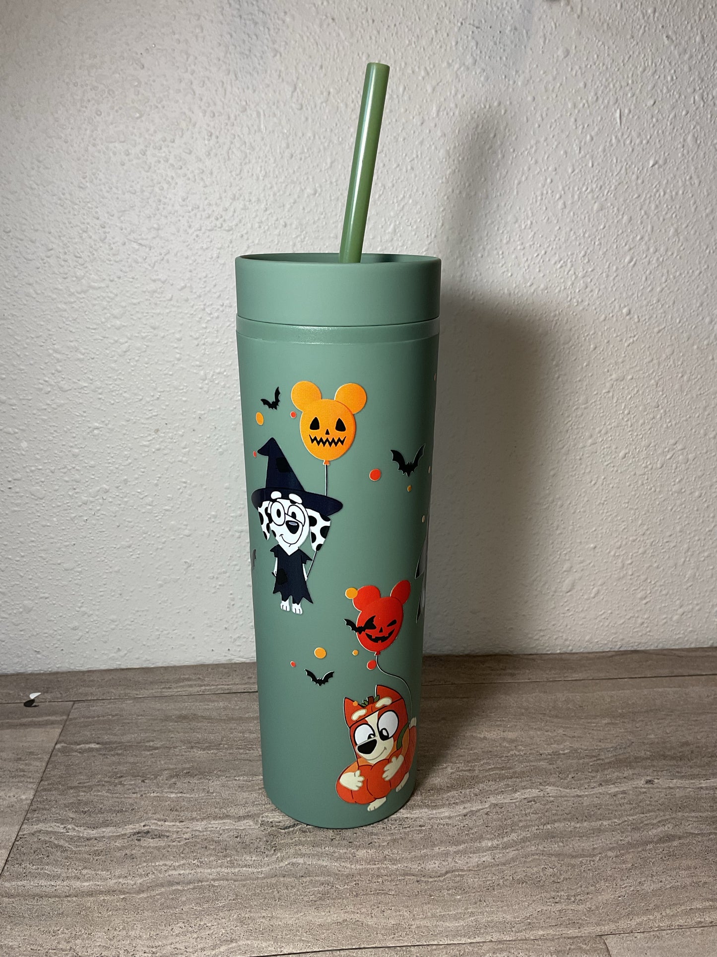 Bluey Halloween Tumbler - Green