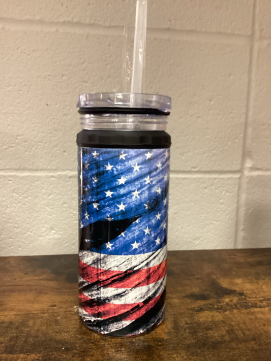 USA Flag 16 oz 4 in 1 Tumbler