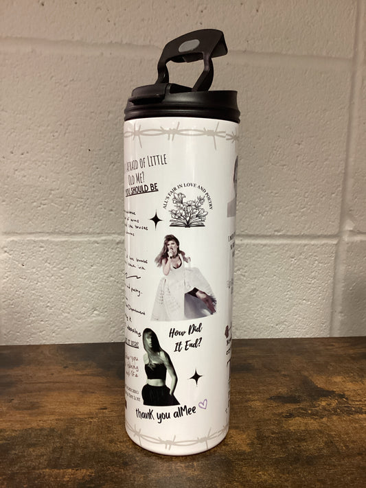 TTPD Lyrics Swiftie 20oz 2 in 1 lid Tumbler