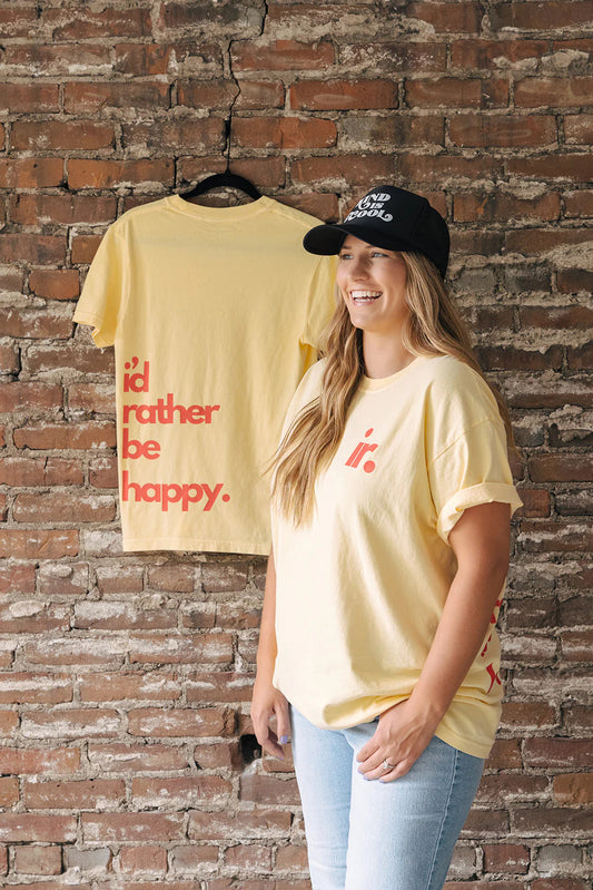 2X i'd rather be happy tee