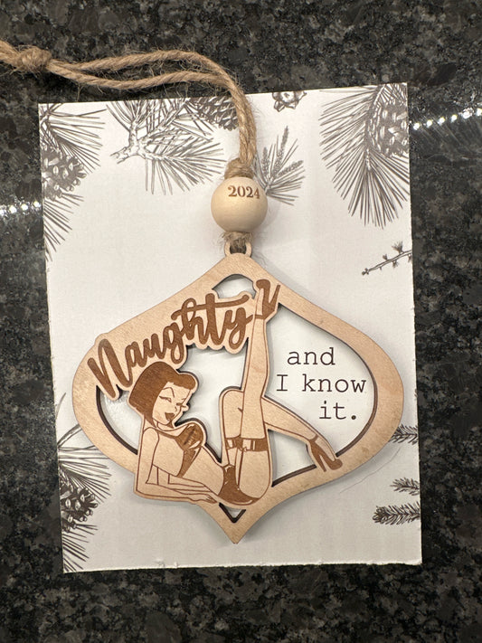 Naughty and i know it ornament