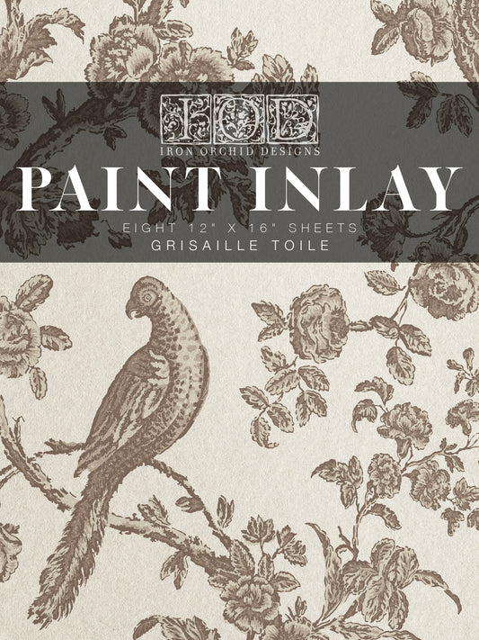 IOD Grisalle Toile Paint Inlay 12X16 Pad