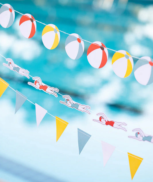 Pool Party Mini Banner Set