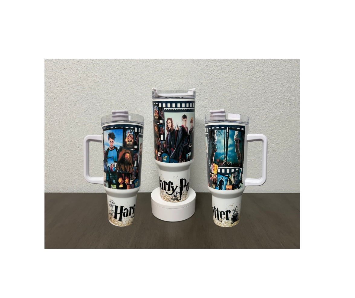 Harry Potter Movie Scenes 40 oz Tumbler - white handle