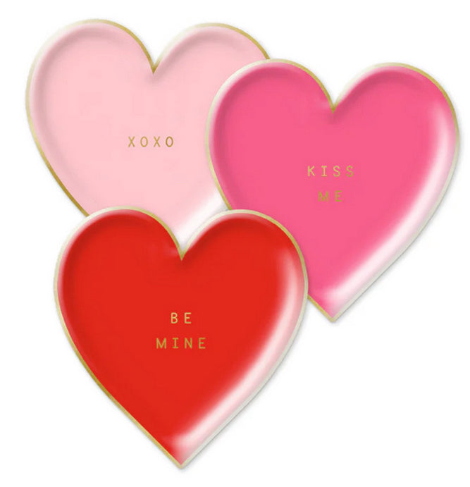 Be Mine heart shaped plates