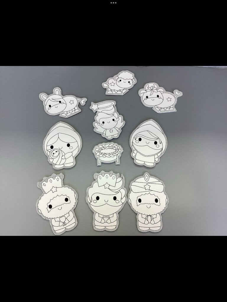 10 Piece Coloring Doll