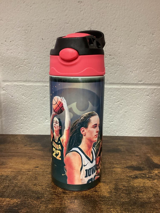 Caitlin Clark Iowa Hawkeyes Kids 12 oz Tumbler - red/black lid
