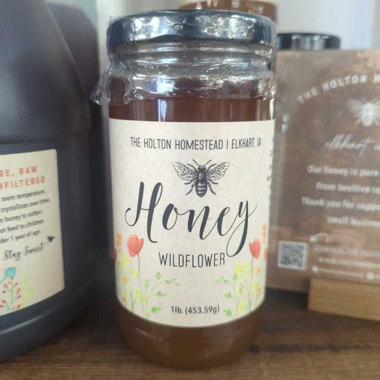 Wildflower Honey 1lb glass jar