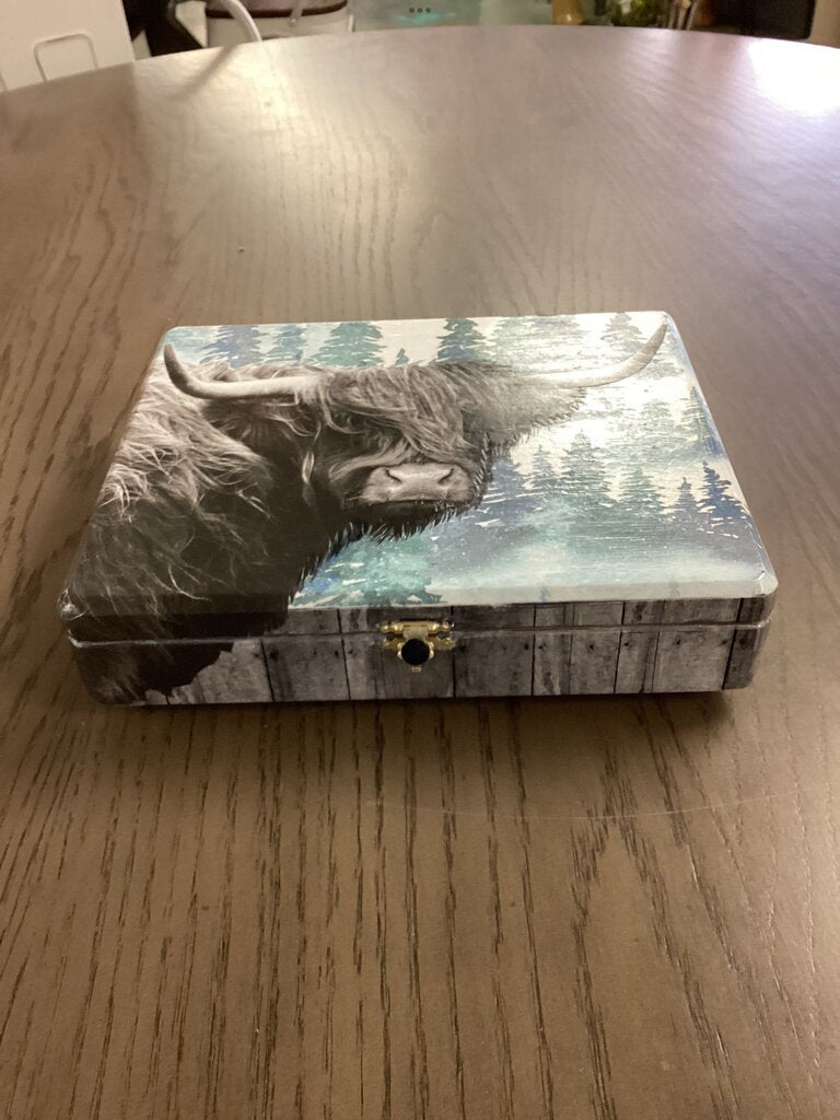 Highland Cow Memory Box