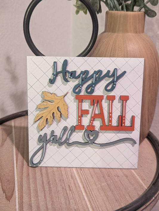 Happy Fall Y'all Square
