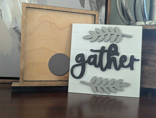 Black & Gray Gather Square