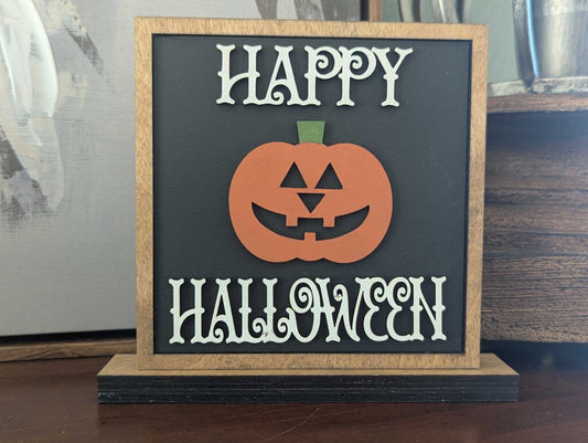 Jack-o-lantern Happy Halloween Square