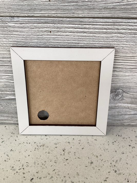 White Single Square Frame