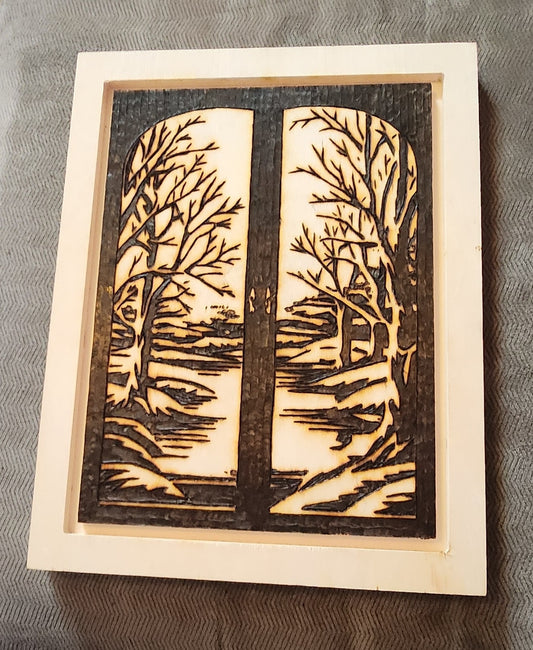 Winter Door Scene