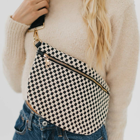 Black checkered bag