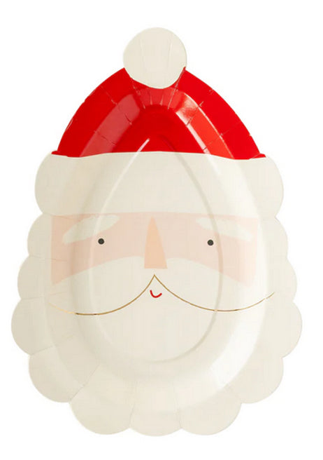 Santa face shape plate