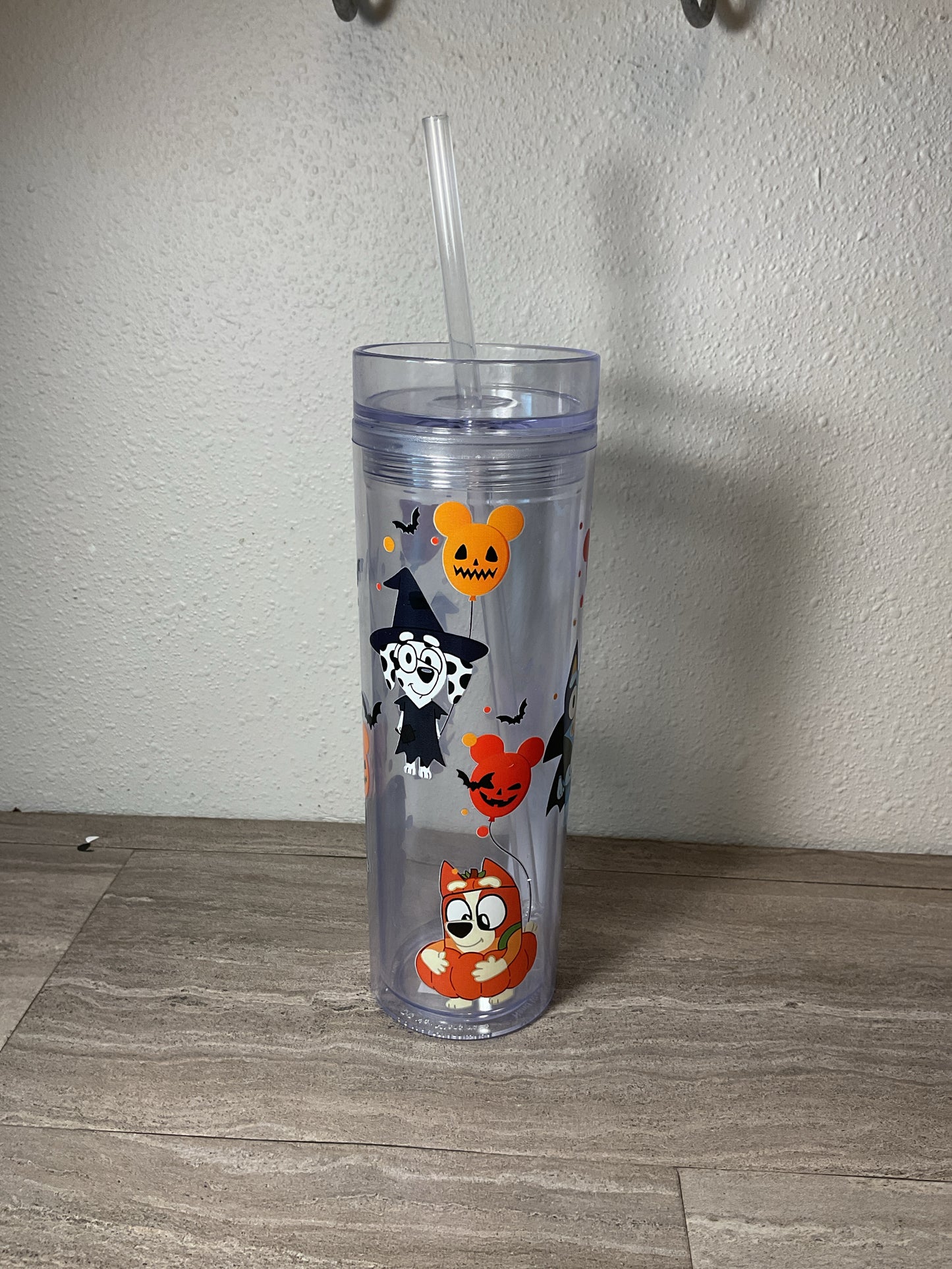 Bluey Halloween Tumbler - Clear