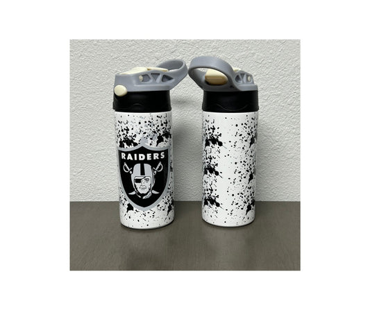 Raiders Kids 12 oz Tumbler gray/black lid