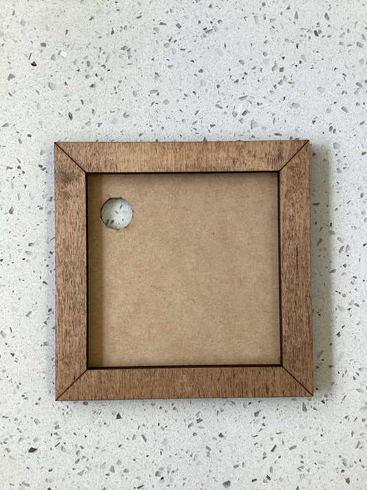 Single Square Brown Frame