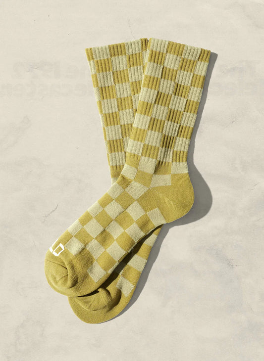 tonal cactus checked socks