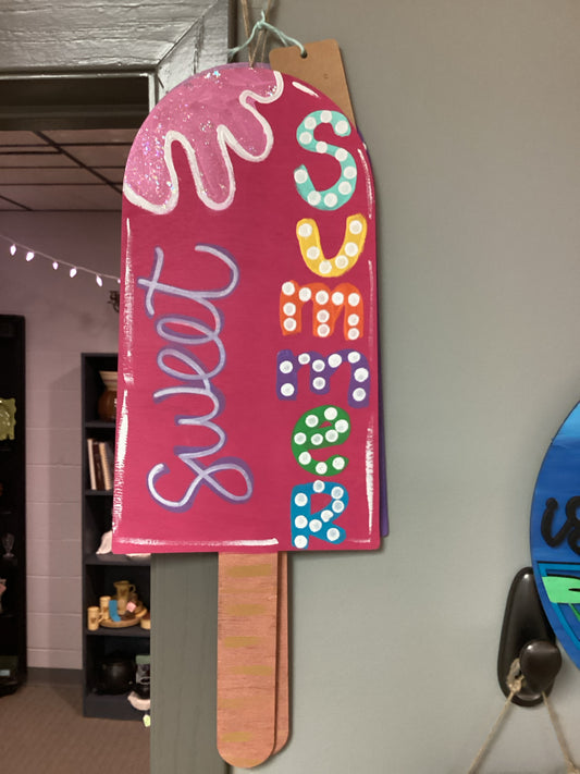 Sweet summer popsicle sign