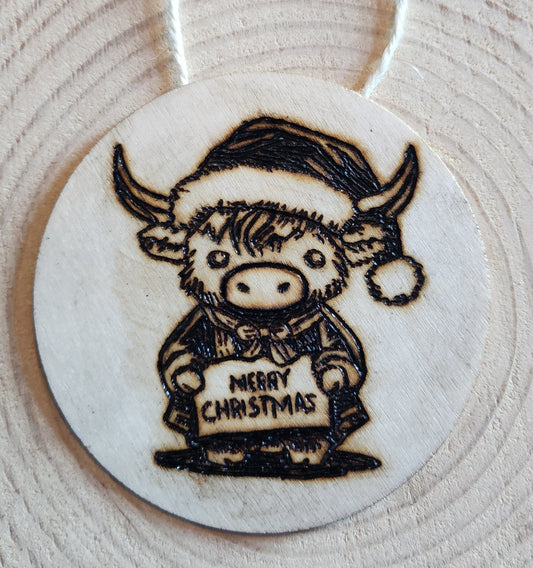 Xmas Highland Cow