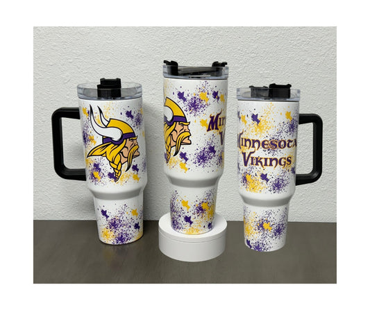 Minnesota Vikings 40 oz Tumbler - black handle