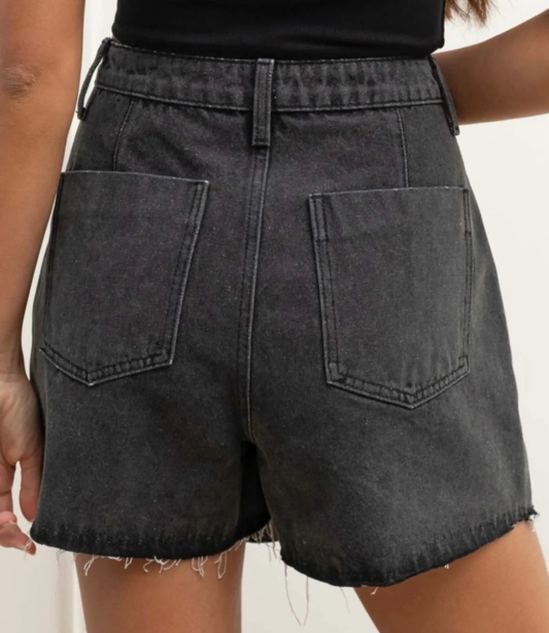 Washed Denim Mini Skort S