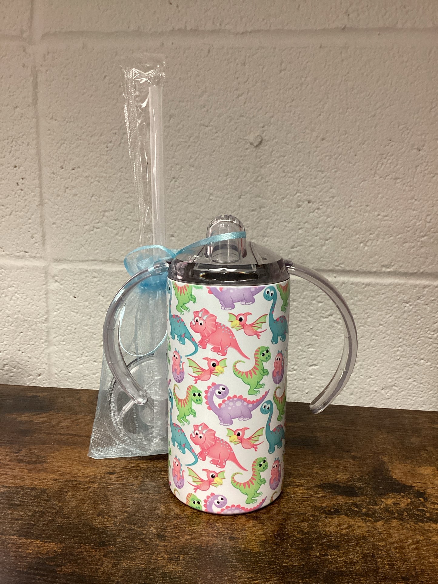 Pink Dino 12oz Sippy/Tumbler Lid