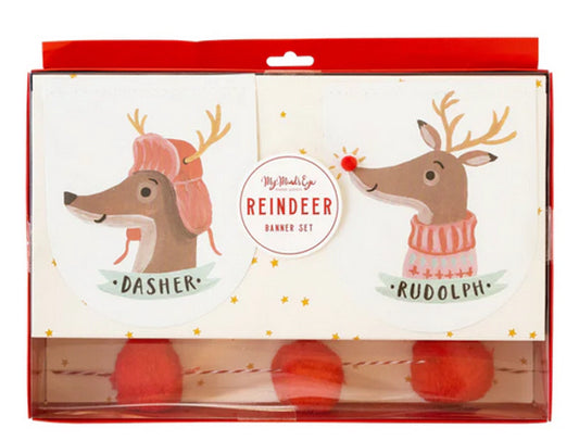 Dear Rudolph Reindeer Banner Set