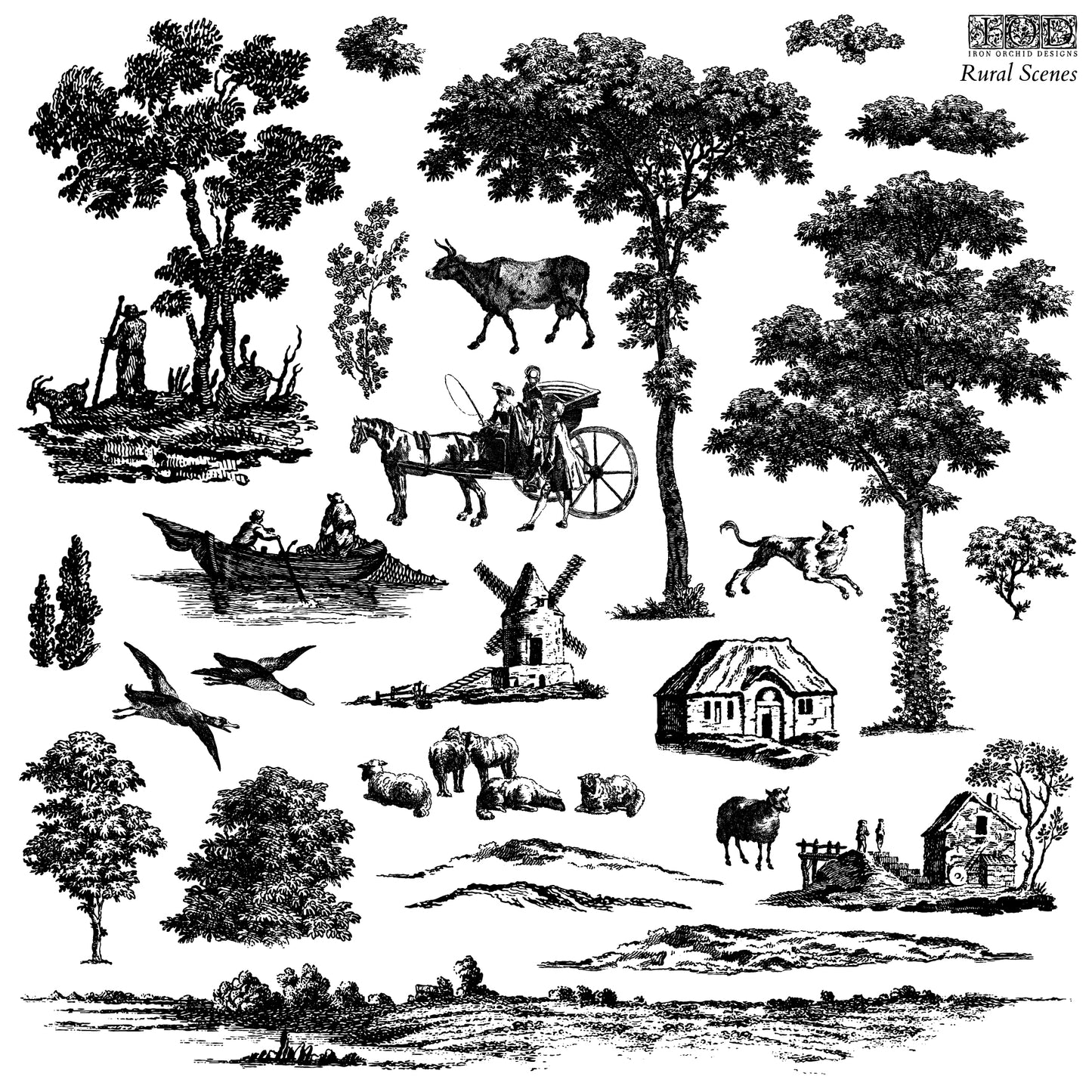 IOD Rural Scenes Stamp