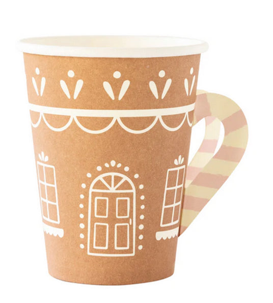 Gingerbread house cup with handles