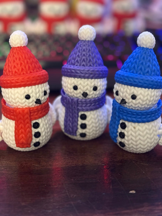 Crochet Snowman - Blue