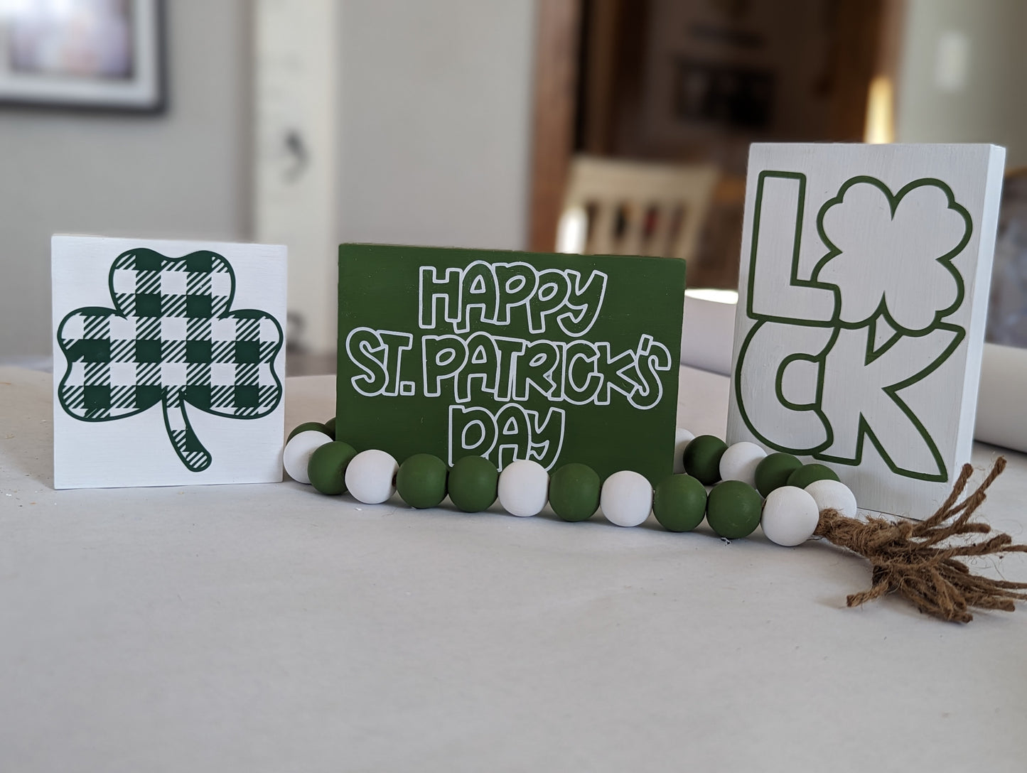 St. Patrick's day wood blocks