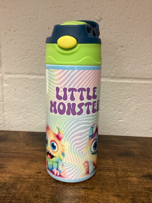 Little Monsters Kids 12oz tumbler - green/blue lid