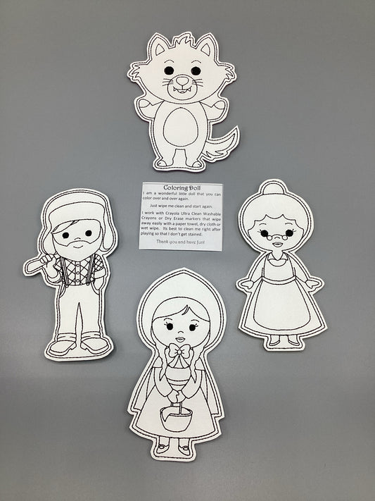 4 Piece Coloring Doll