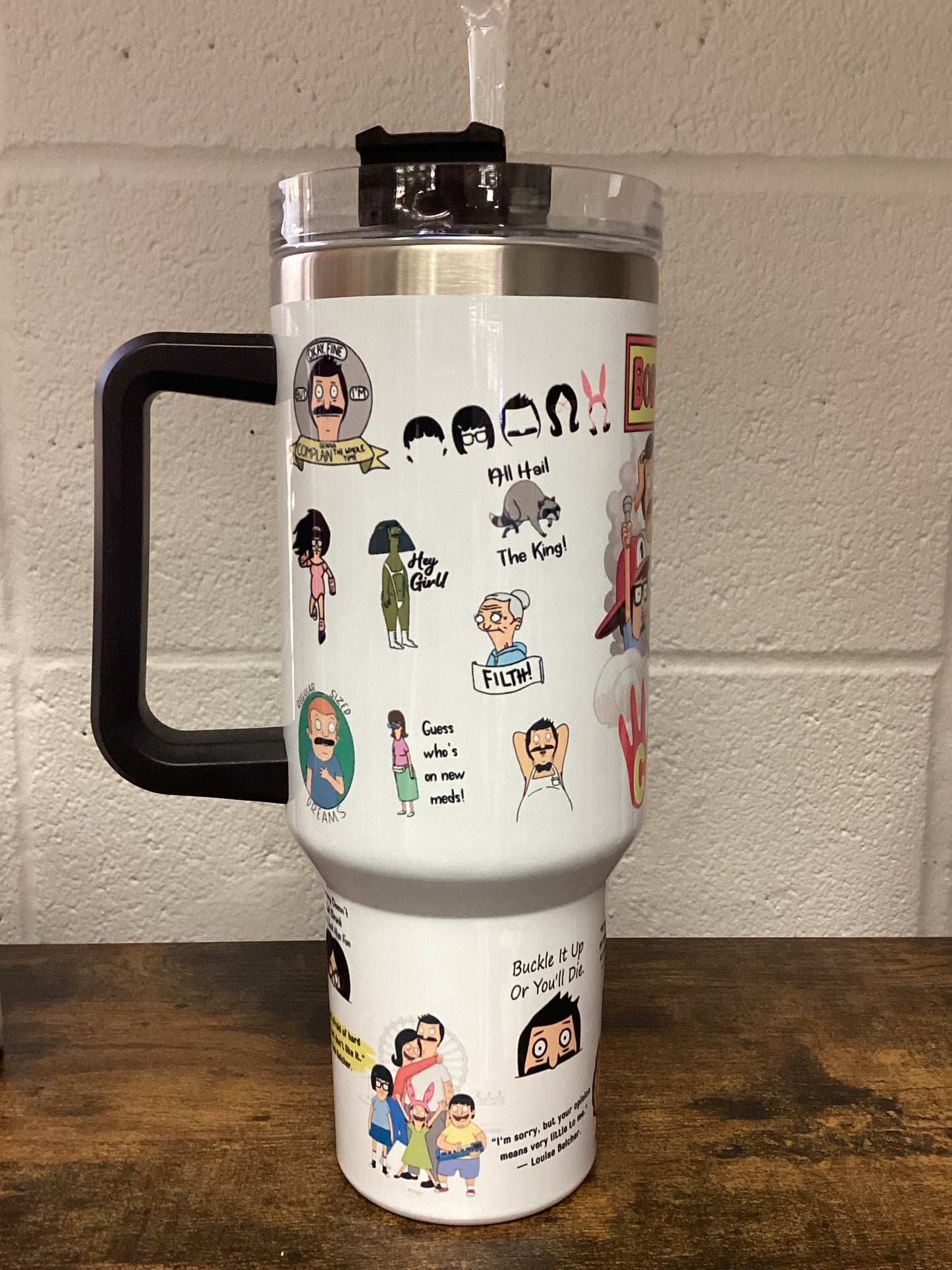 Bob's Burgers 40 oz Tumbler - black handle