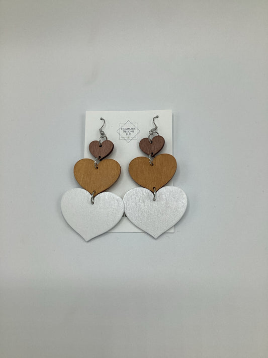 Triple Heart Earring