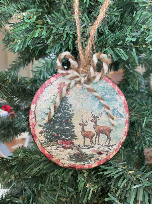 Deer & Tree 3in. Ornament