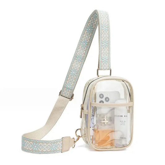 Clear Sling Crossbody - Ivory