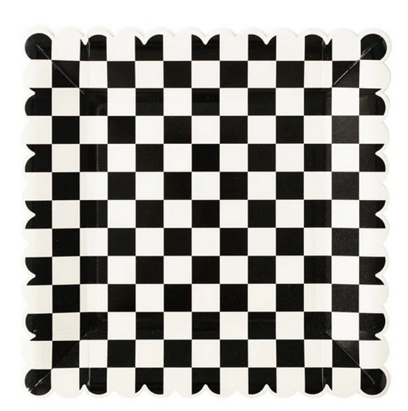 Party More Checkered Paper Plate