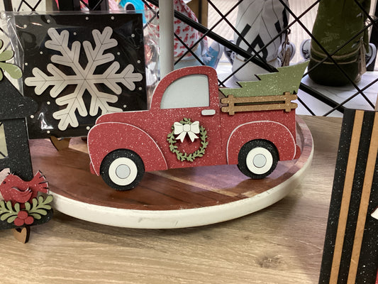 Christmas Truck with Wreath