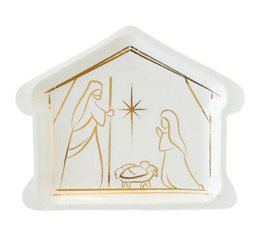 Nativity Shaped Plates