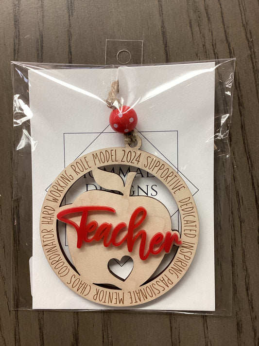 Teacher acrylic  keepsake ornament