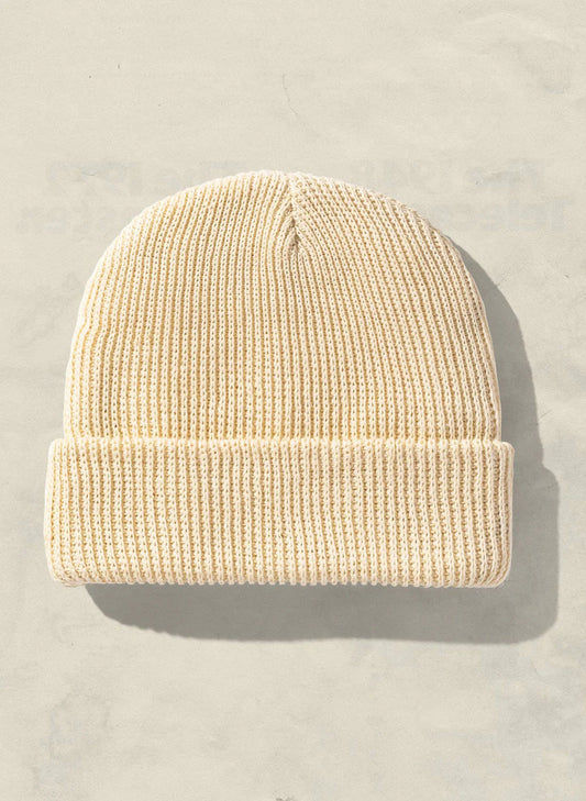 eggshell beanie hat