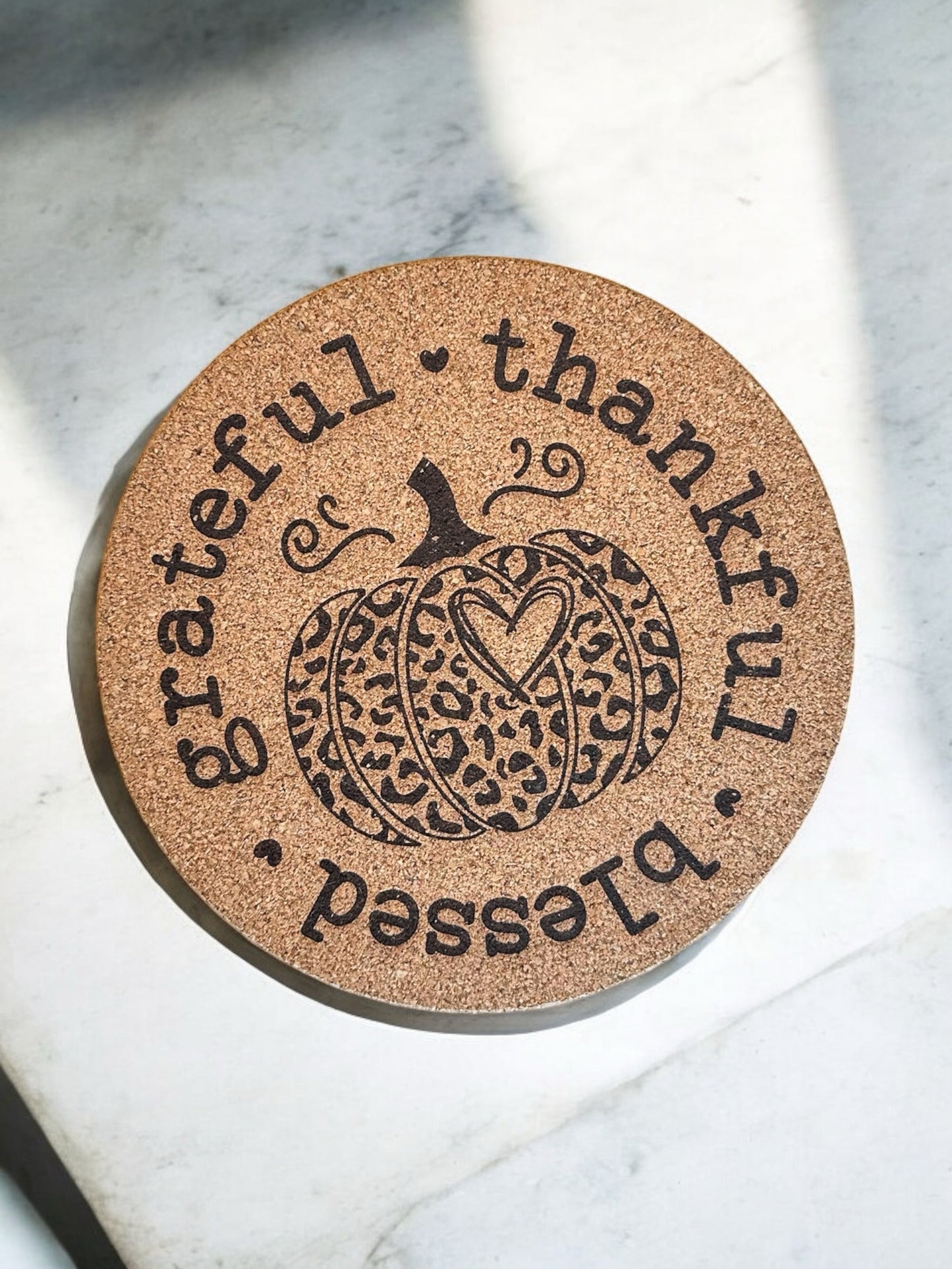 Grateful pumpkin trivet