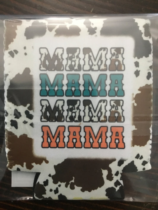 Mama Cowprint Can Cooler